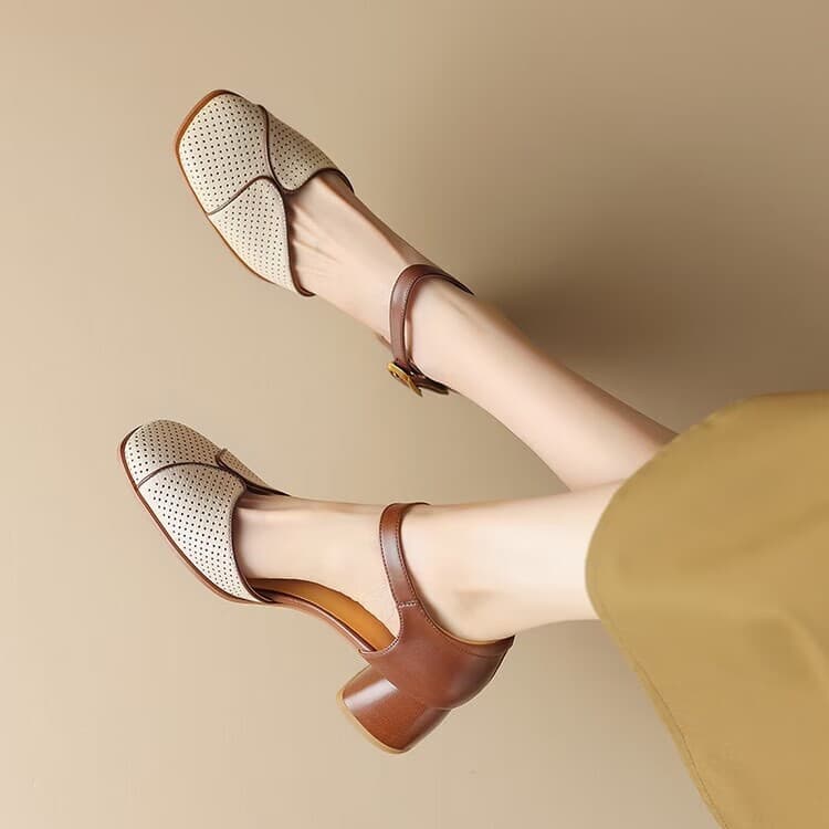 Closed-toe Sandals For Women Mid-heel Perfect With Summer Dresses